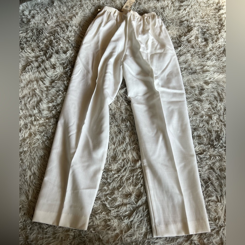 NWT Alfred Dunner white pants slacks - Picture 4 of 4